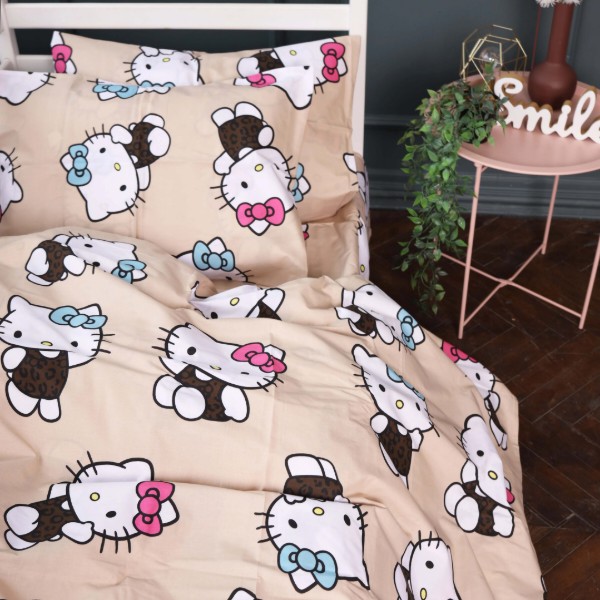 Фото - Комплект постельного белья детский MirSon 110х140 см Kids Time 17-0866 Hello Kitty Style Бязь (2200012065464)